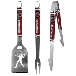 South Carolina Gamecocks 3 pc Steel BBQ Tool Set