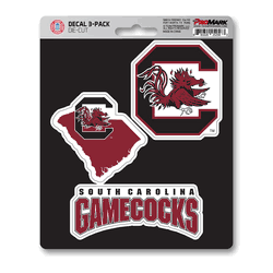 South Carolina Gamecocks 3 Piece Decal Sticker Set