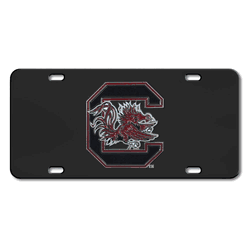 South Carolina Gamecocks 3D Black License Plate