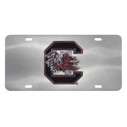 South Carolina Gamecocks 3D Stainless Steel License Plate