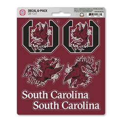 South Carolina Gamecocks  6 Count Mini Decal Sticker Pack