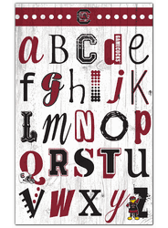 South Carolina Gamecocks Alphabet 11x19 Sign