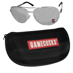 South Carolina Gamecocks Aviator Sunglasses and Zippered Carrying Case