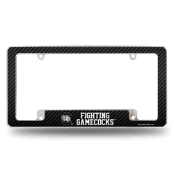 South Carolina Gamecocks Black 12" x 6" Chrome All Over Automotive License Plate Frame for Car/Truck/SUV