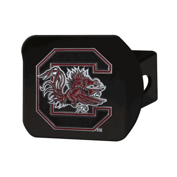 South Carolina Gamecocks Black Metal Hitch Cover - 3D Color Emblem