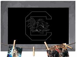 South Carolina Gamecocks Blank Chalkboard with frame & clothespins 11x19 Sign