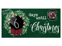 South Carolina Gamecocks Chalk Christmas Countdown 6x12 Sign