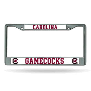 South Carolina Gamecocks Standard Chrome Frame with Plastic Inserts 12