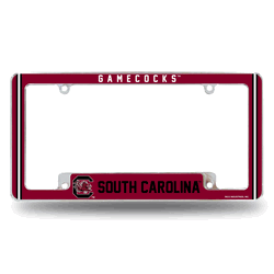South Carolina Gamecocks Classic 12" x 6" Chrome All Over Automotive License Plate Frame