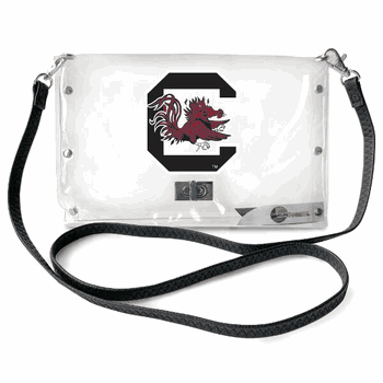 South Carolina Gamecocks Clear Envelope Purse STRAP