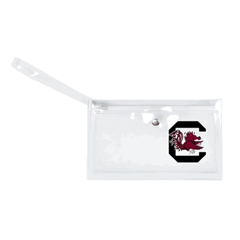 South Carolina Gamecocks Clear Ticket Wristlet