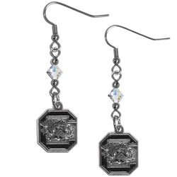South Carolina Gamecocks Crystal Dangle Earrings