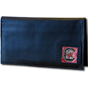 South Carolina Gamecocks Deluxe Leather Checkbook Cover CLEARANCE SALE - LIMITED QUANTITIES AT THIS PRICE