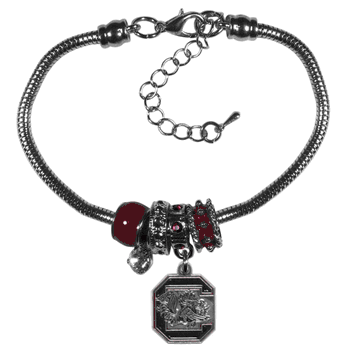 South Carolina Gamecocks Euro Bead Bracelet