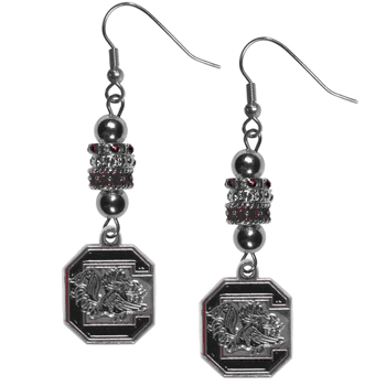 South Carolina Gamecocks Euro Bead Earrings