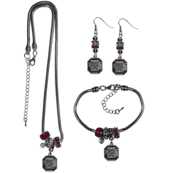 South Carolina Gamecocks Euro Bead Jewelry 3 piece Set