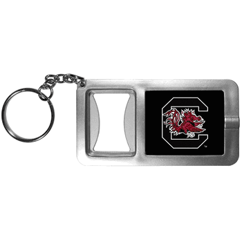 South Carolina Gamecocks Flashlight Key Chain with Bottle Opener