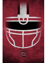 South Carolina Gamecocks Ghost Helmet 17x26