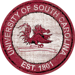 South Carolina Gamecocks Heritage Logo Round Sign