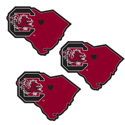 South Carolina Gamecocks Home State Decal, 3pk