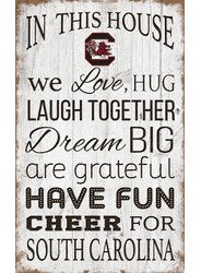 South Carolina Gamecocks In This House 11x19 Sign