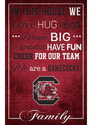 South Carolina Gamecocks In This House 17x26