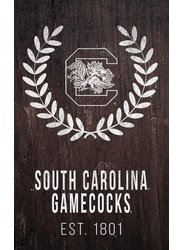 South Carolina Gamecocks Laurel Wreath 11x19 Sign