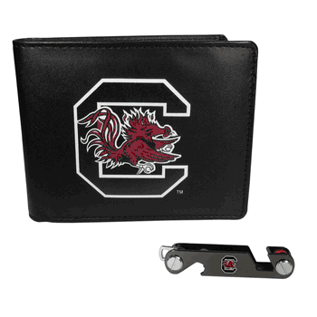 South Carolina Gamecocks Leather Bi-fold Wallet & Key Organizer