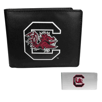 South Carolina Gamecocks Leather Bi-fold Wallet & Money Clip