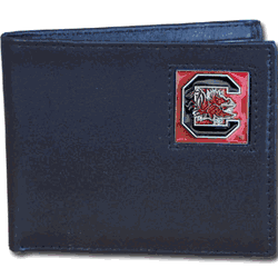 South Carolina Gamecocks Leather Bi-fold Wallet Packaged in Gift Box