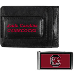 South Carolina Gamecocks Leather Cash & Cardholder & Color Money Clip