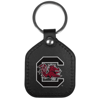 South Carolina Gamecocks Leather Square Key Chains