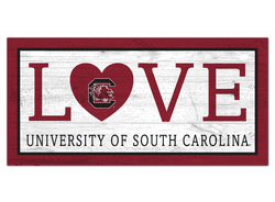 South Carolina Gamecocks Love 6x12 Sign