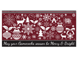 South Carolina Gamecocks Merry and Bright 6x12 Sign