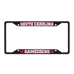 South Carolina Gamecocks Metal License Plate Frame Black Finish