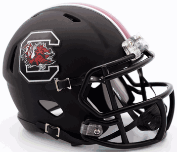 South Carolina Gamecocks NCAA Mini Speed Football Helmet Matte Black