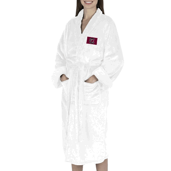 South Carolina Gamecocks NCAA White Out Silk Touch Robe Small/Medium