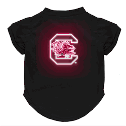 South Carolina Gamecocks Neon Pet T-Shirt, Large