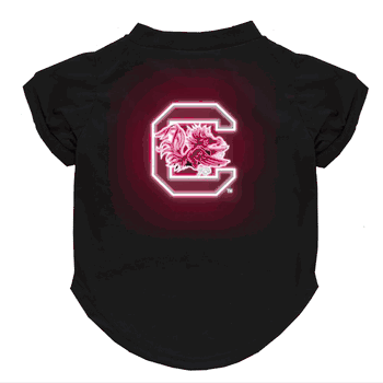South Carolina Gamecocks Neon Pet T-Shirt, X-Small