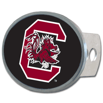 South Carolina Gamecocks Oval Metal Hitch Cover Class II and III