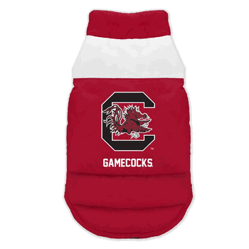 South Carolina Gamecocks Pet Parka Puff Vest Medium