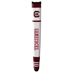 South Carolina Gamecocks Putter Grip (White with colored stripes)