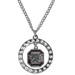 South Carolina Gamecocks Rhinestone Hoop Necklaces