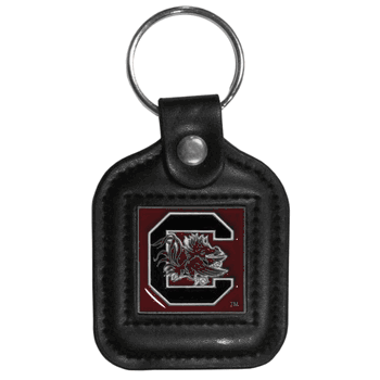 South Carolina Gamecocks Square Leatherette Key Chain