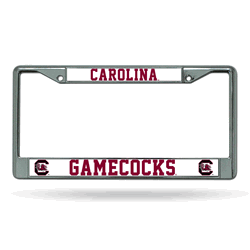 South Carolina Gamecocks Standard Chrome Frame with Plastic Inserts 12" x 6" Car/Truck Auto Accessory