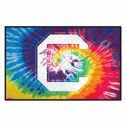 South Carolina Gamecocks Tie Dye Starter Mat Accent Rug - 19in. x 30in.