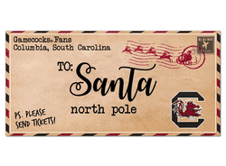 South Carolina Gamecocks To Santa 6x12 Sign