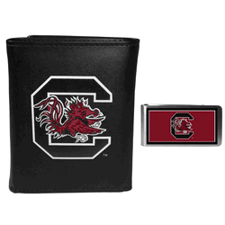 South Carolina Gamecocks Tri-fold Wallet & Color Money Clip