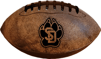 South Dakota Coyotes Football - Vintage Throwback - 9 Inches