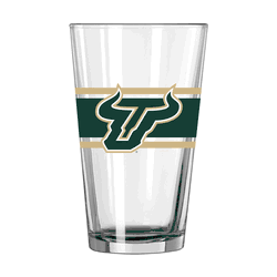 South Florida Bulls 16oz Stripe Pint Glass